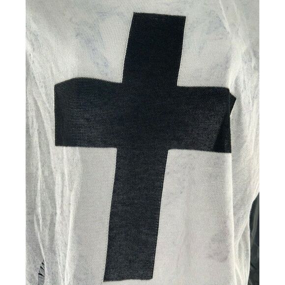 JC Fits. Inc Women's Size Large Graphic Cross Distressed Sleeveless Casual To - Picture 6 of 11